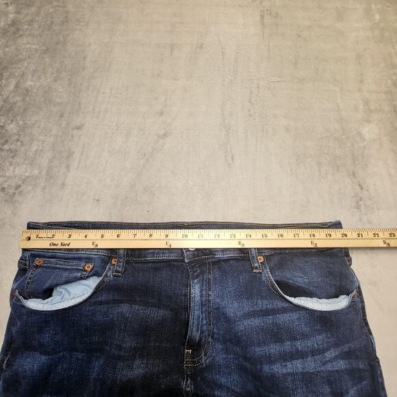 Lucky Brand 410 Athletic Straight Jeans Mens 40x29 Blue Stretch Denim Dark Wash - Picture 8 of 10